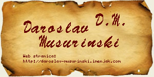 Daroslav Mušurinski vizit kartica